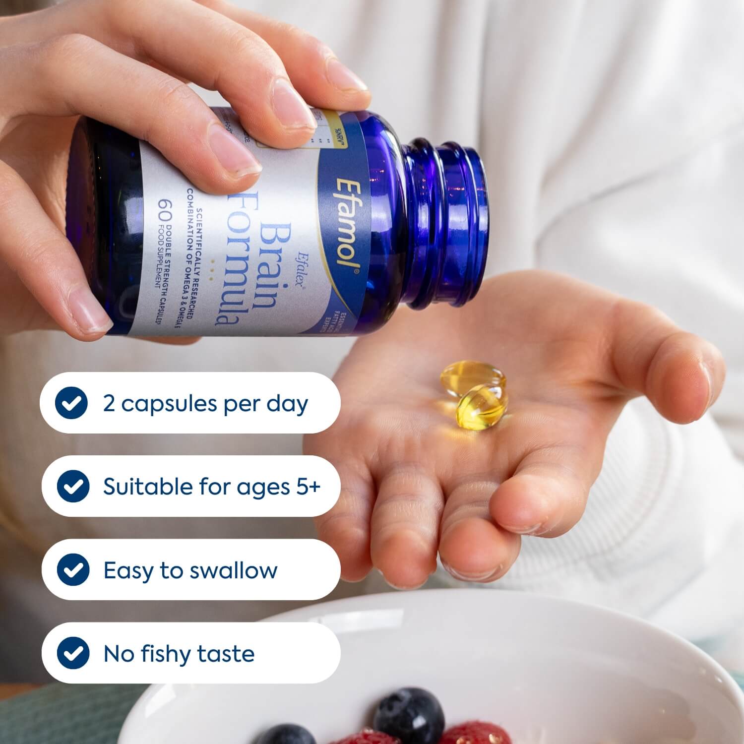 Efamol Efalex Brain Formula Omega 3 Fish Oil & Omega 6 Evening Primrose Oil (2 Sizes)