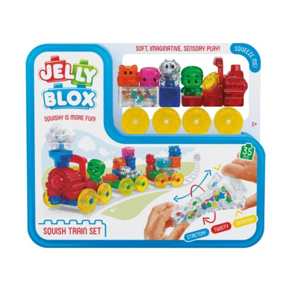 Jelly Blox Squish Train Set, 35pcs