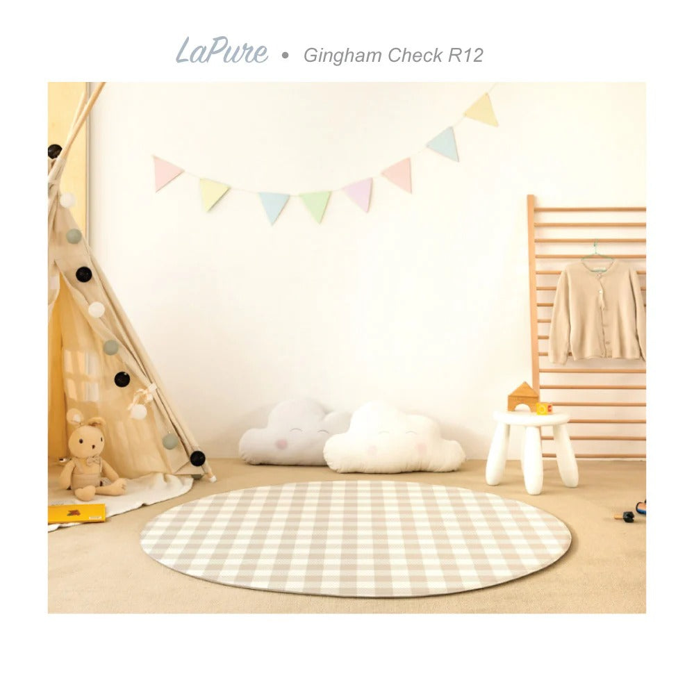 Parklon LaPure Round Playmat - Gingham Check (R12)