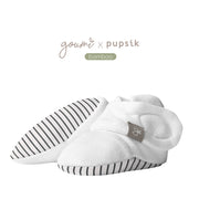 Goumi x Pupsik Bamboo Stay On Booties – Stripe Grey (3 sizes)