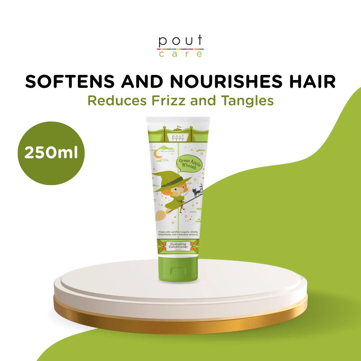 pout Care Green Apple Whoosh Hydrating Conditioner, 250ml (Exp 06/29)