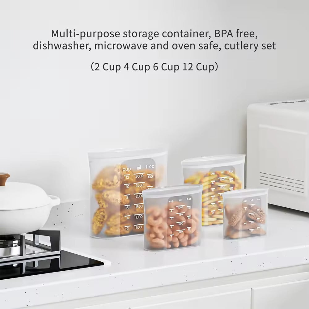 Biomom Stand-Up Silicone Food Storage Bags, 2pk (2 Sizes)