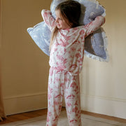 House of Holly Long Sleeve T-Shirt and Pants Pyjamas Set - Birdsong Rose (2 Sizes)