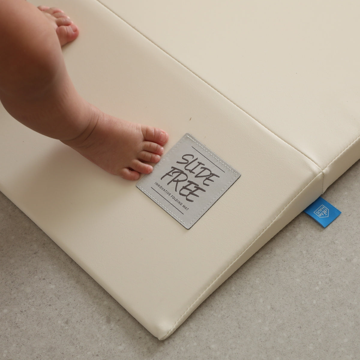 Creamhaus Slide FREE Folding Playmat (210x140x4cm) - Cream