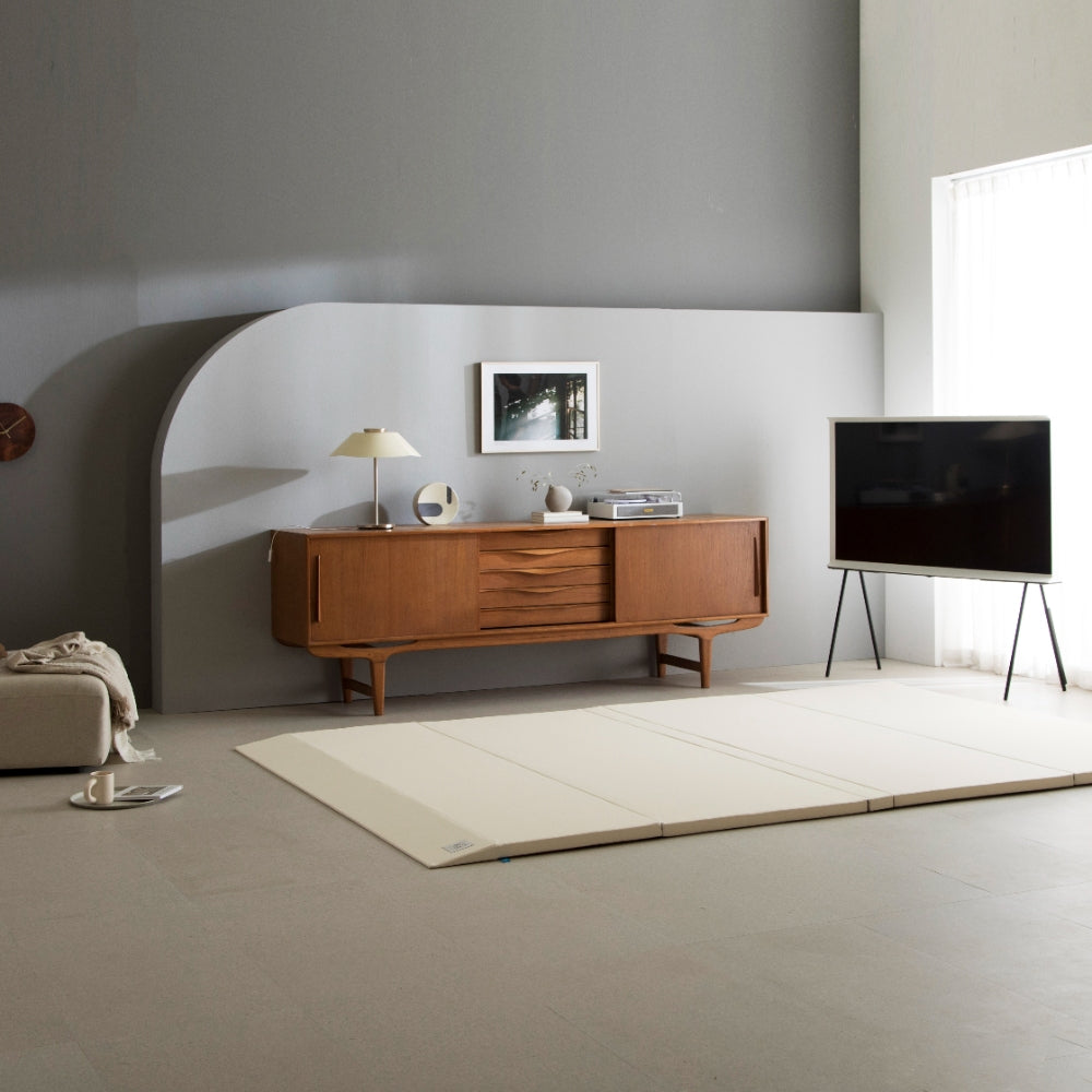 Creamhaus Slide FREE Folding Playmat (210x140x4cm) - Cream