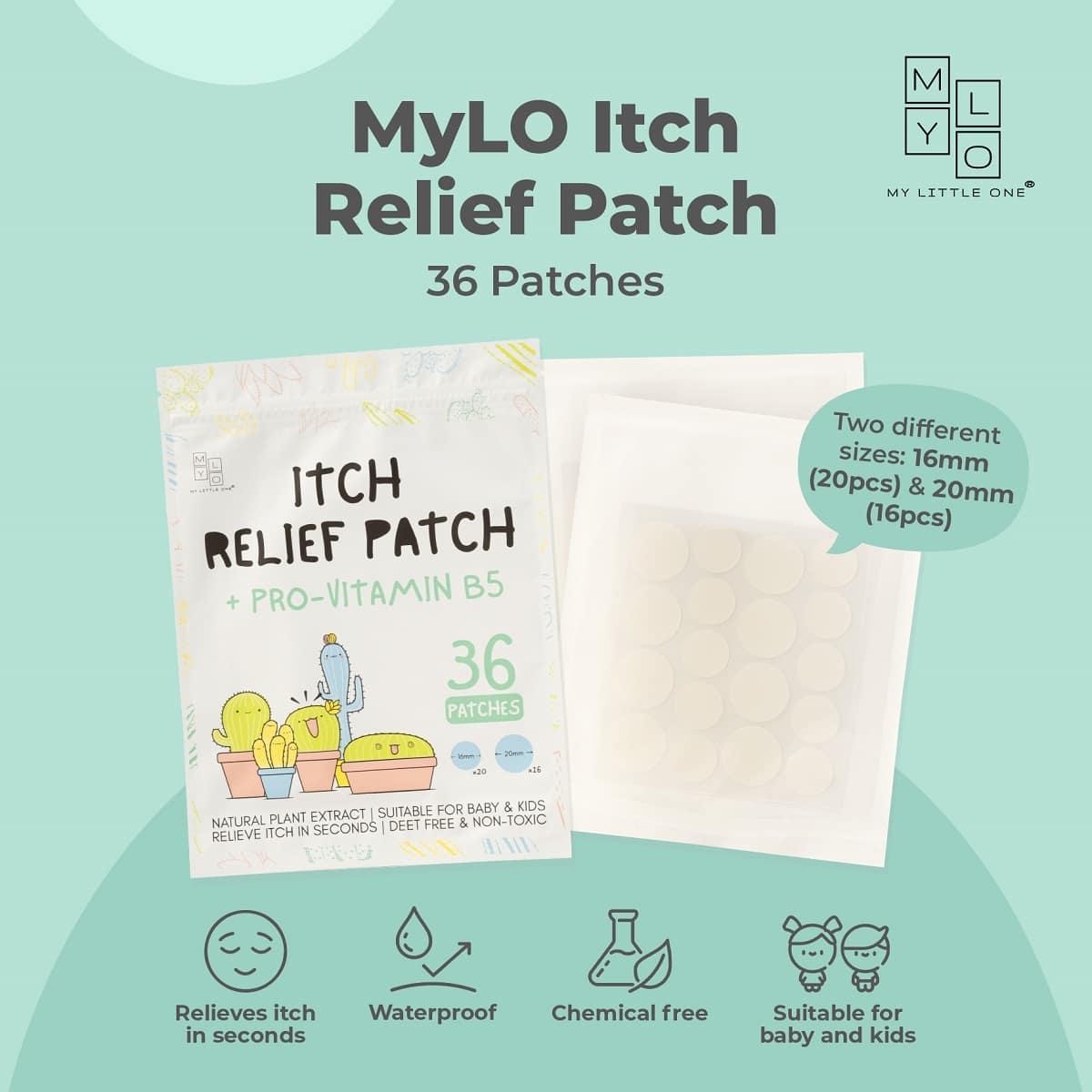 MyLO Itch Relief Patch, 36pcs (Exp 05/28)