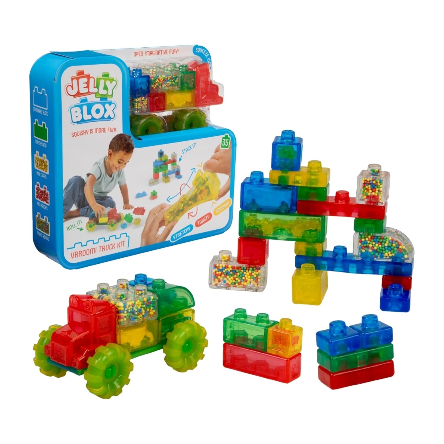 Jelly Blox Vrroom! Truck Kit, 35pcs - Pupsik Singapore