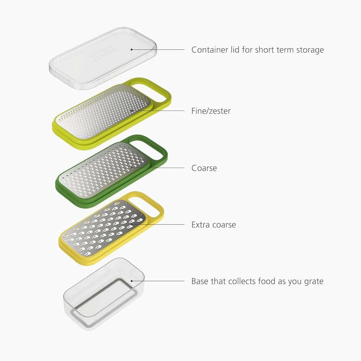 Joseph Joseph Multi-Grate & Store 3-in-1 Grater Set with Storage Container