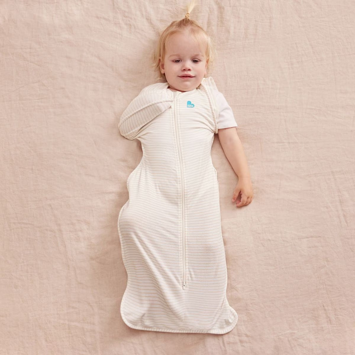 Love to Dream Swaddle UP Transition Bag Lite Original 0.2 TOG - Breton Stripe Tan (Medium)