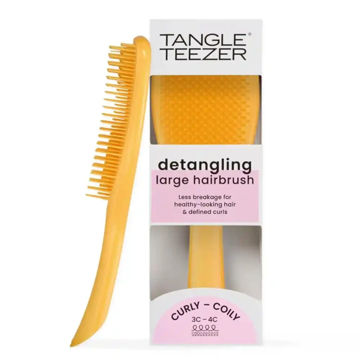 Tangle Teezer The Ultimate Detangler Large Hairbrush, Naturally Curly - Yellow Daffodil - Pupsik Singapore