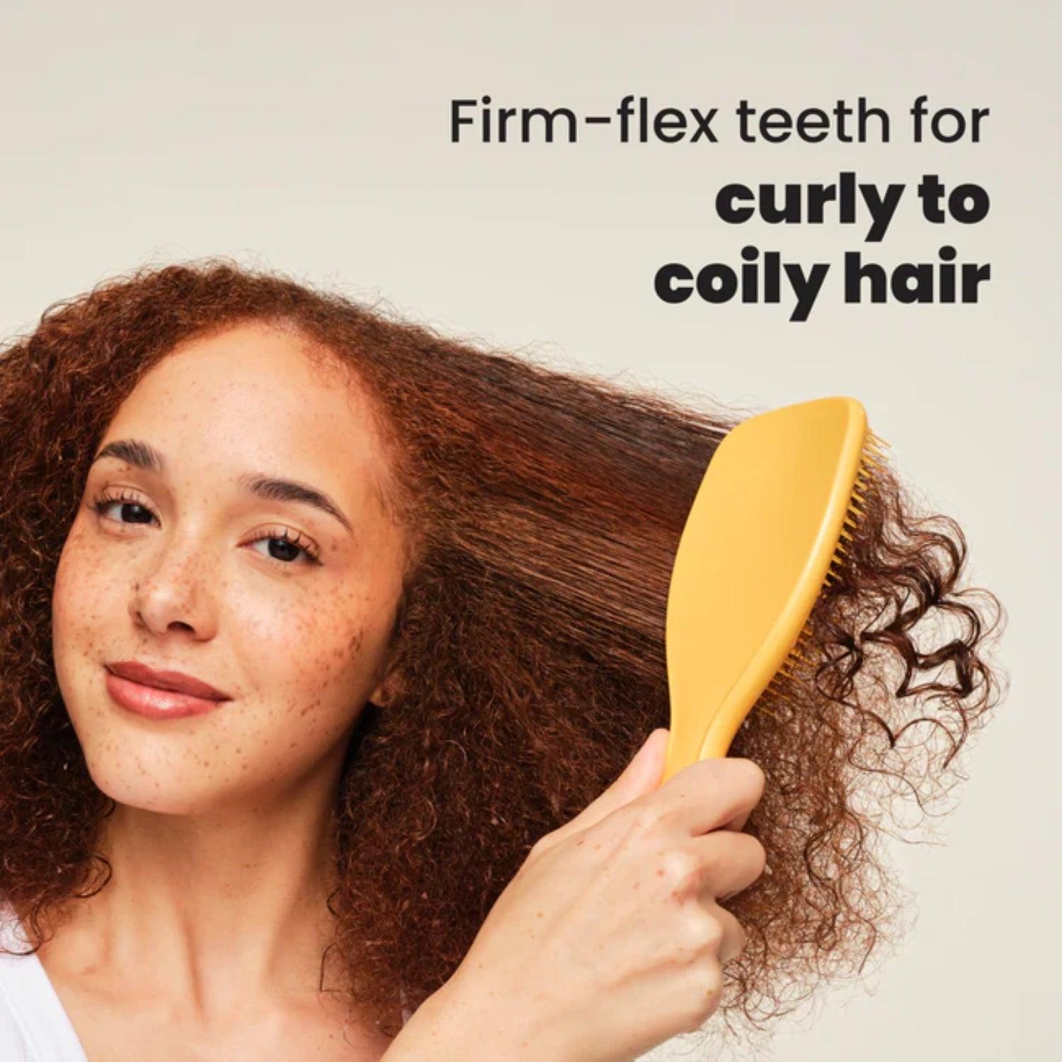 Tangle Teezer The Ultimate Detangler Large Hairbrush, Naturally Curly - Yellow Daffodil - Pupsik Singapore