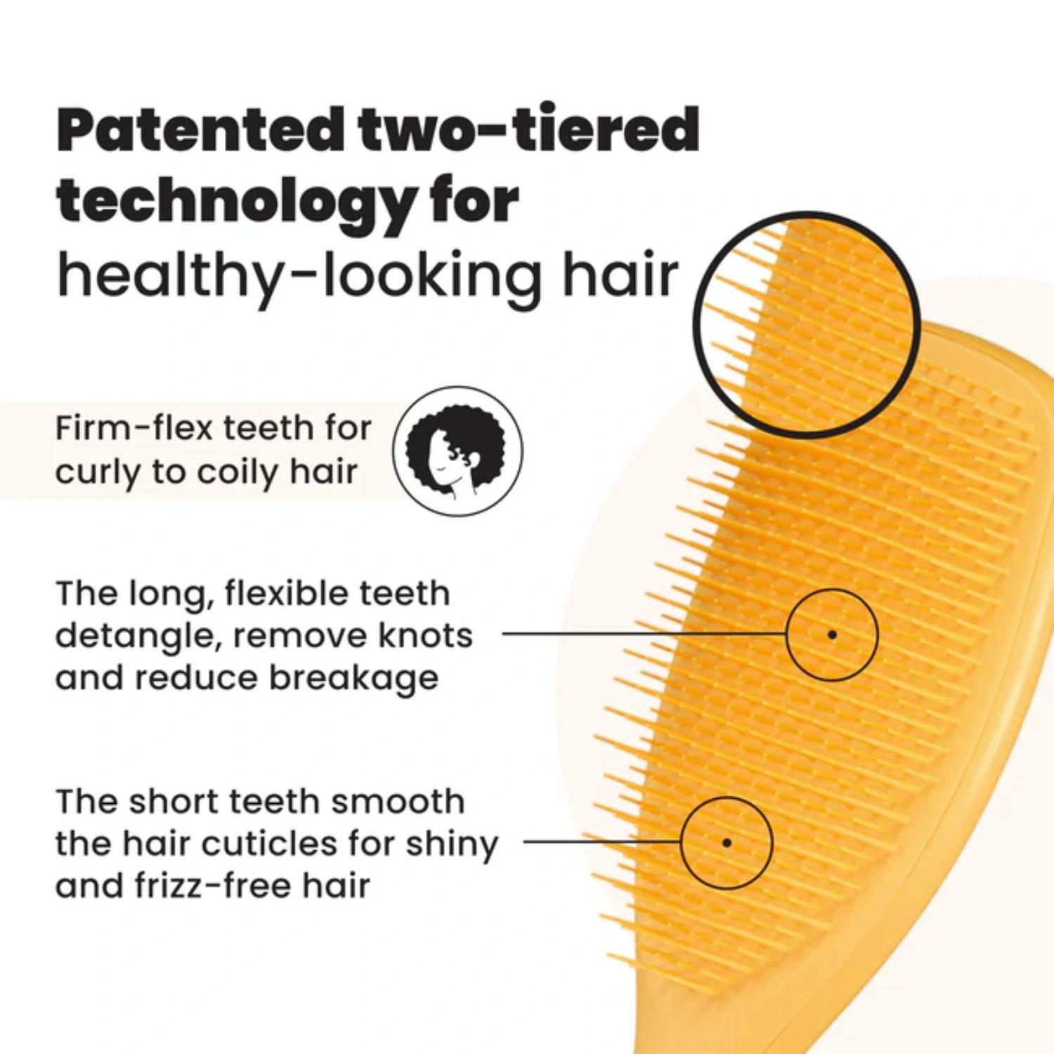 Tangle Teezer The Ultimate Detangler Large Hairbrush, Naturally Curly - Yellow Daffodil - Pupsik Singapore