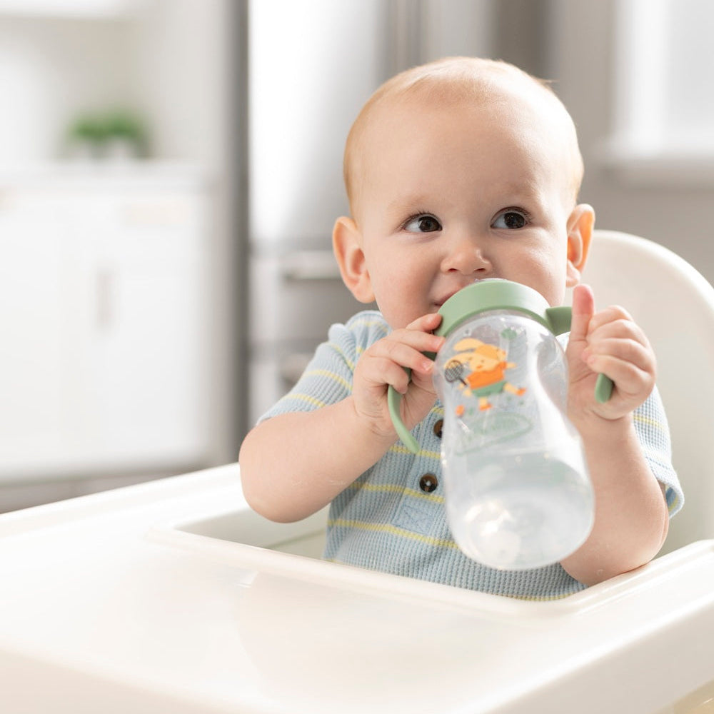 Dr. Brown's Wide-Neck Sippy Straw Bottle, 110z/330ml | 12M+
