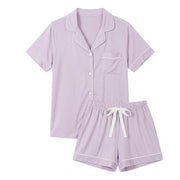 MPJ Alaise Women's Bamboo Pyjamas Short Set – Lilac Purple (3 Sizes) - Pupsik Singapore