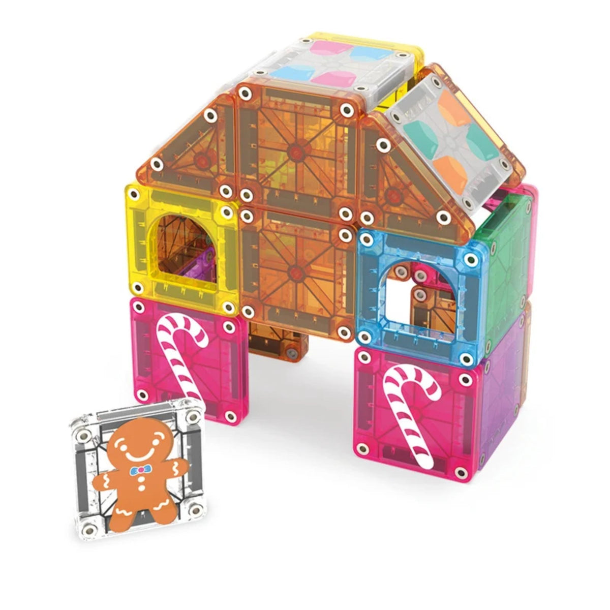 Magna-Tiles microMAGS Gingerbread House Travel Set, 24pcs - Pupsik Singapore