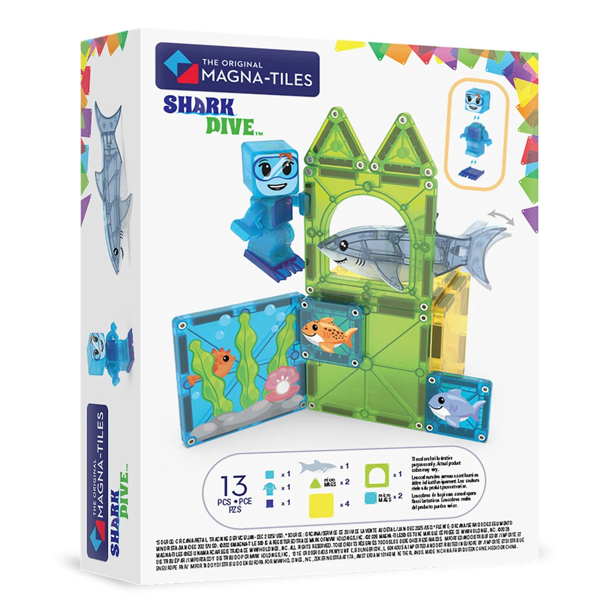 Magna-Tiles Shark Dive Set, 13pcs - Pupsik Singapore