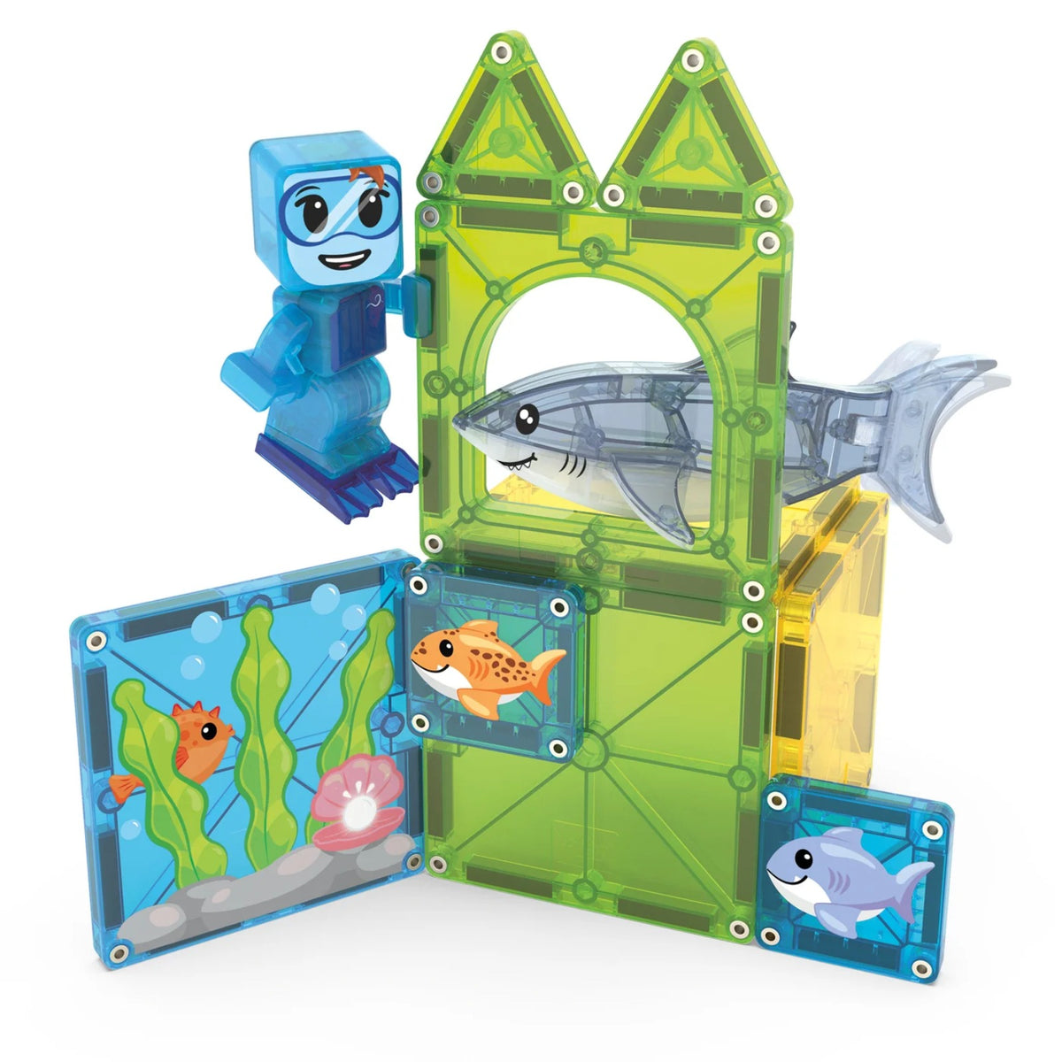 Magna-Tiles Shark Dive Set, 13pcs - Pupsik Singapore