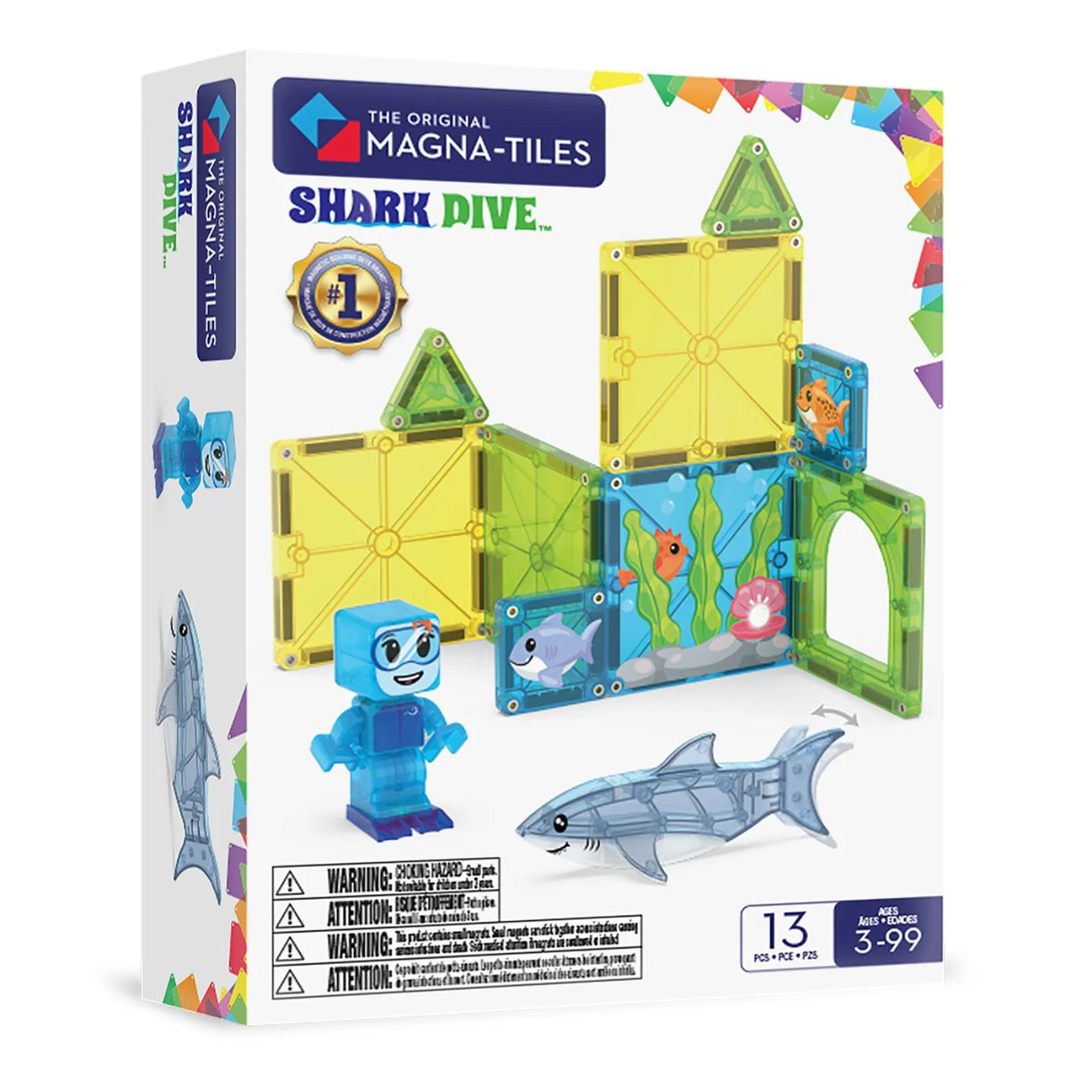 Magna-Tiles Shark Dive Set, 13pcs - Pupsik Singapore