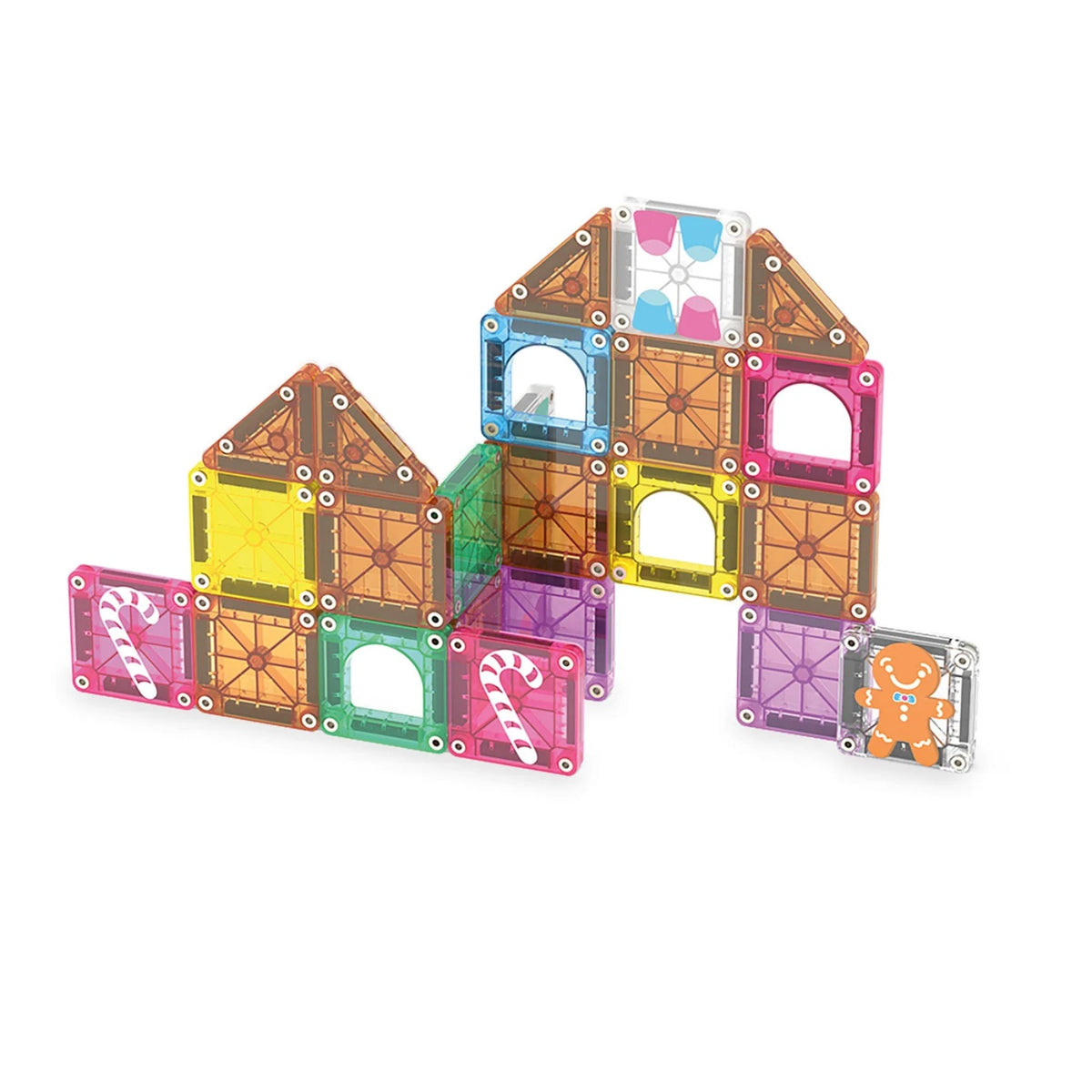 Magna-Tiles microMAGS Gingerbread House Travel Set, 24pcs - Pupsik Singapore