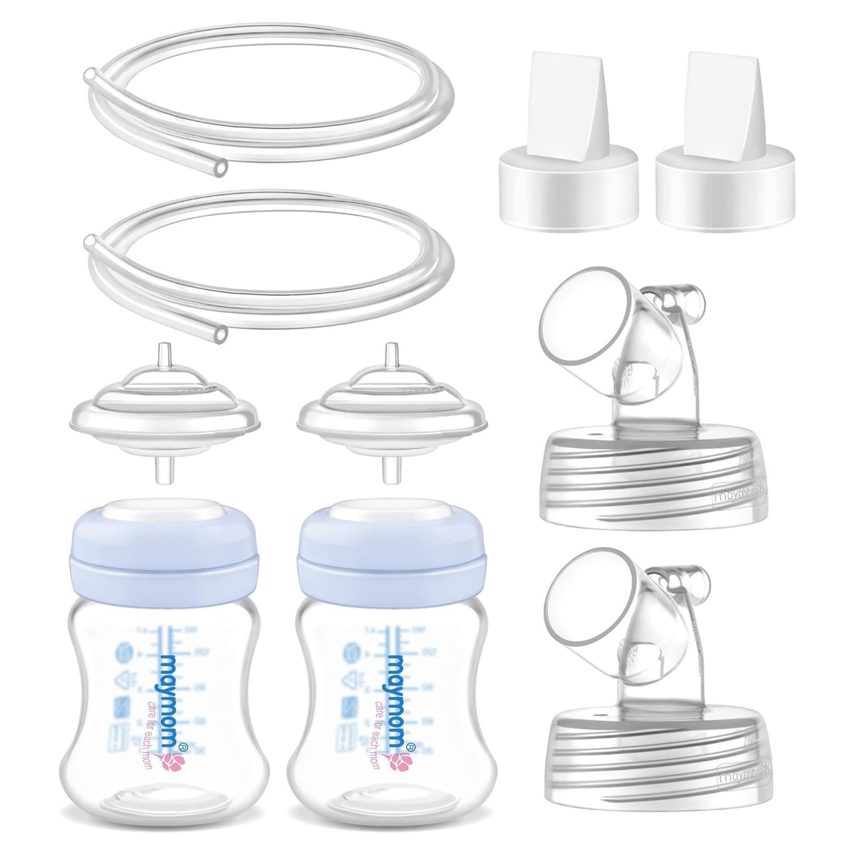 Maymom Pump Parts Set for Spectra with Base Connector, 5-in-1 & 7-in-1 Set (3 Types) | Flange Not Included