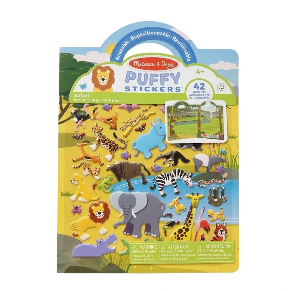 Melissa & Doug Reusable Puffy Stickers Play Set (6 Designs) - Pupsik Singapore