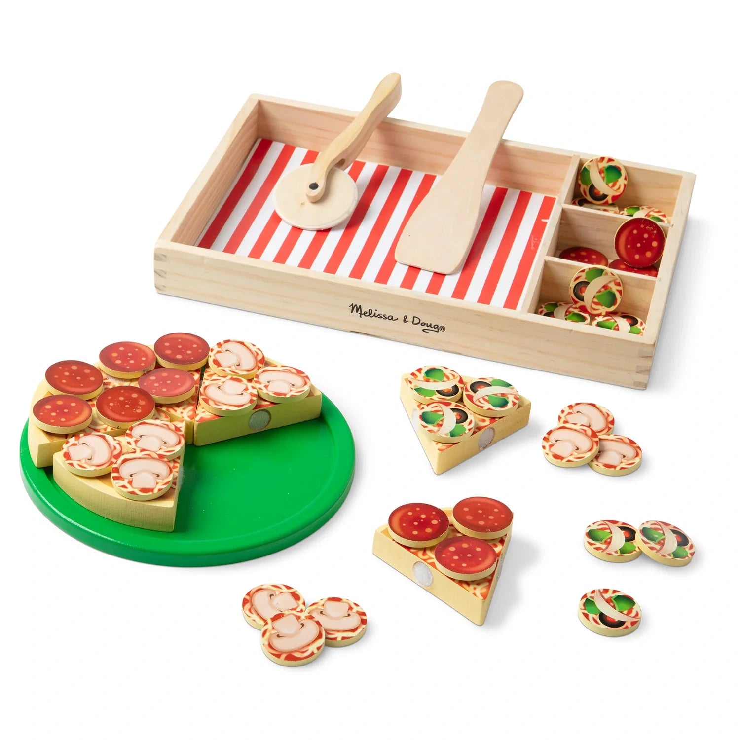 Melissa & Doug Wooden Pizza Party Play Set - Pupsik Singapore