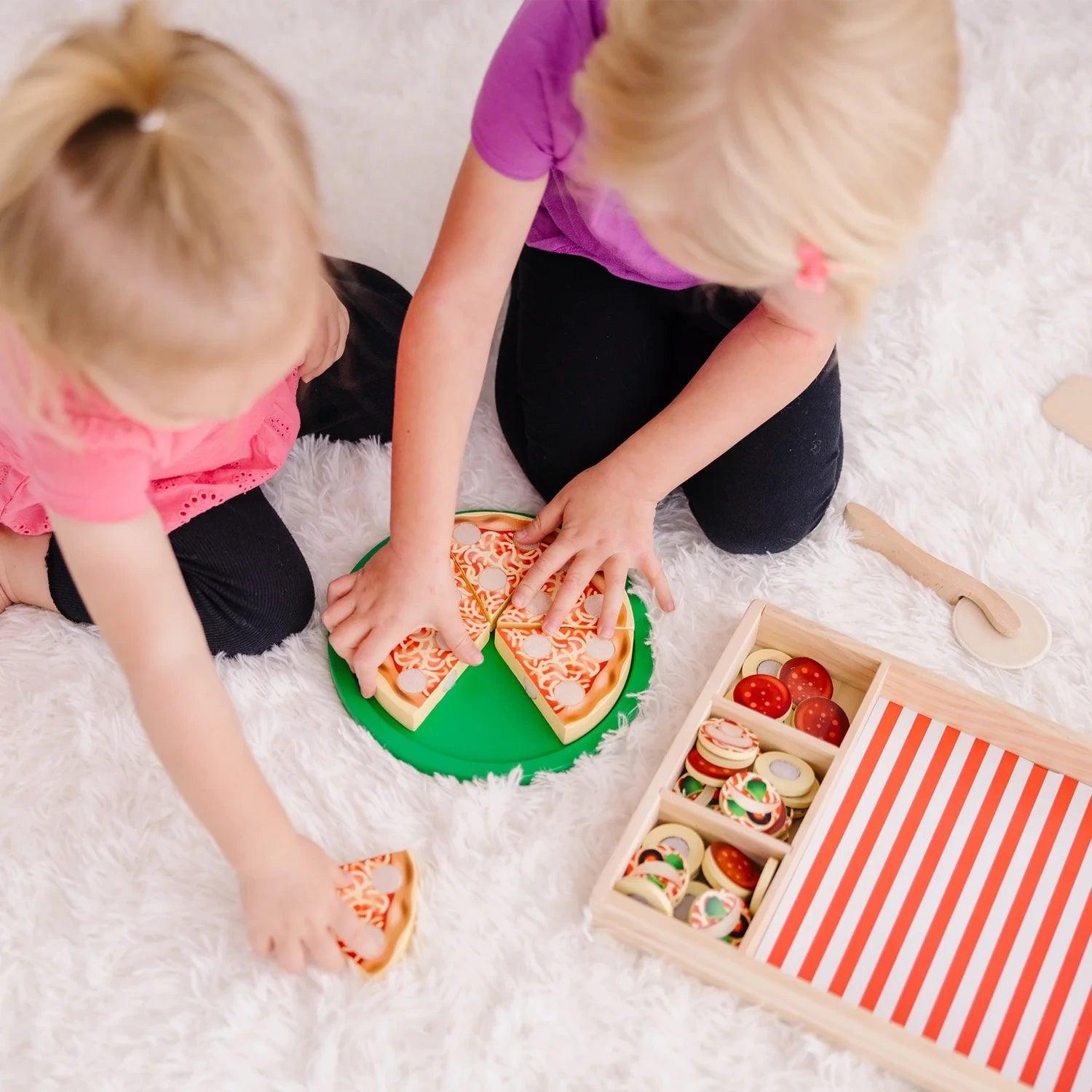 Melissa & Doug Wooden Pizza Party Play Set - Pupsik Singapore