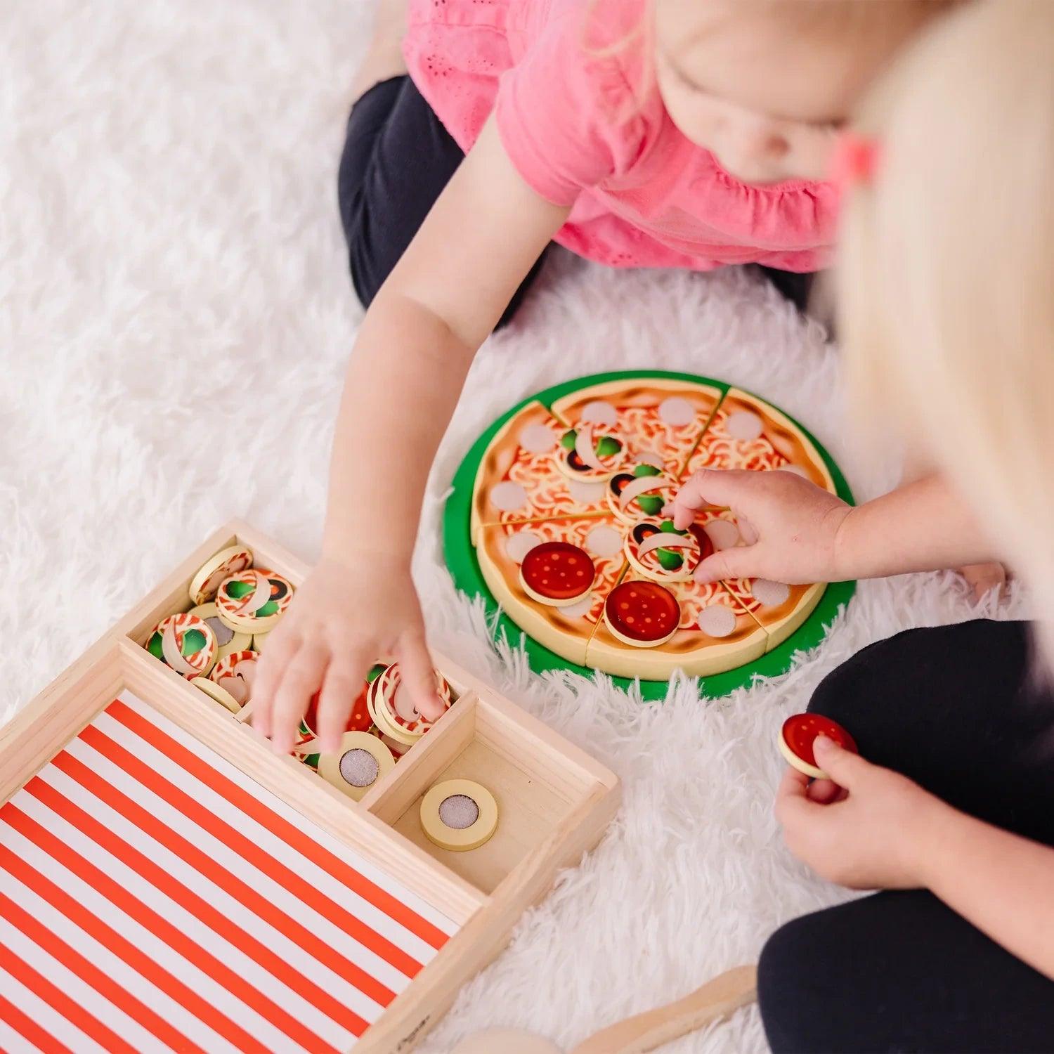 Melissa & Doug Wooden Pizza Party Play Set - Pupsik Singapore