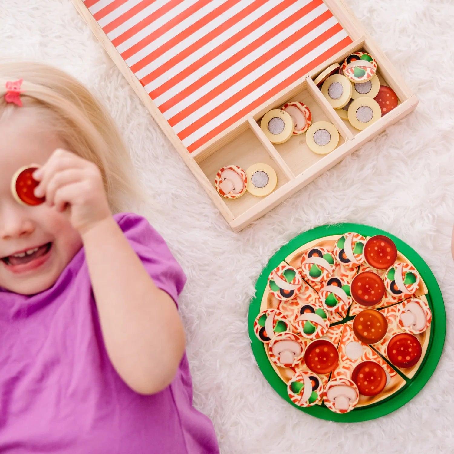 Melissa & Doug Wooden Pizza Party Play Set - Pupsik Singapore