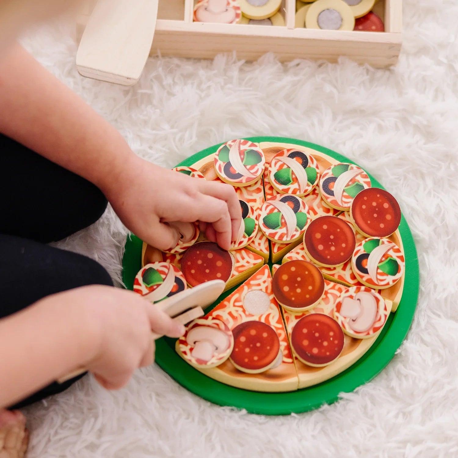 Melissa & Doug Wooden Pizza Party Play Set - Pupsik Singapore