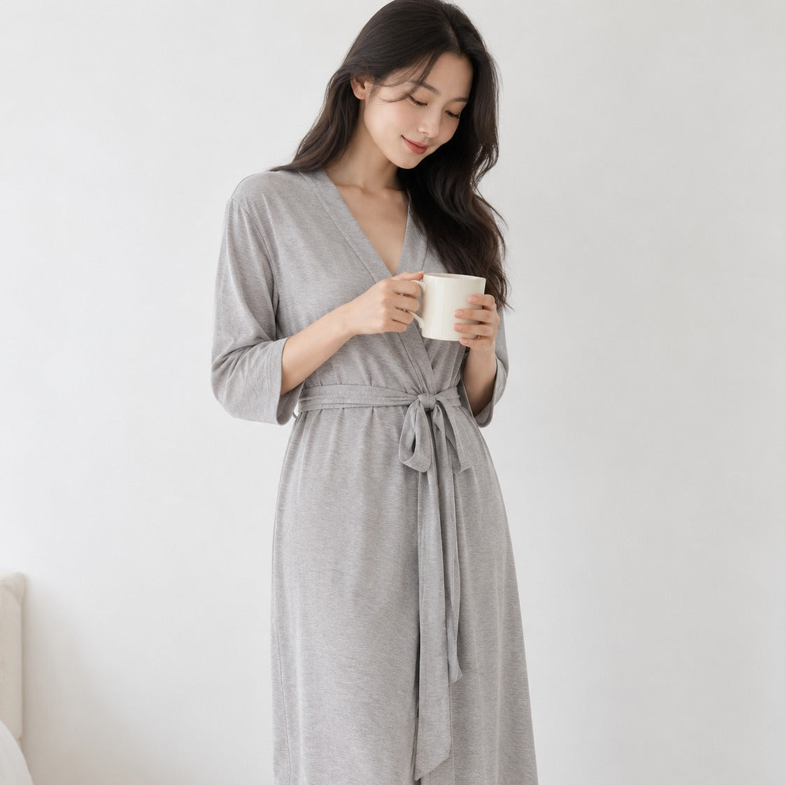 MPJ Bamboo Mom Robe - Grey (4 sizes)