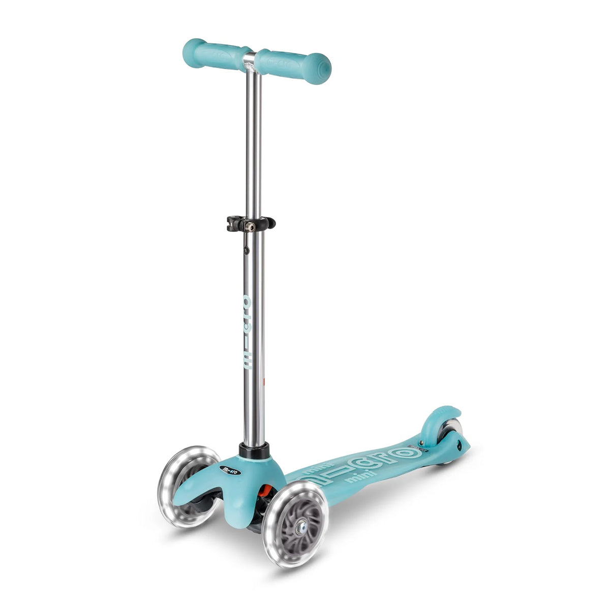 Micro Mini Deluxe Glow LED Plus Scooter (LED Wheels + Deck) - Glacier Aqua