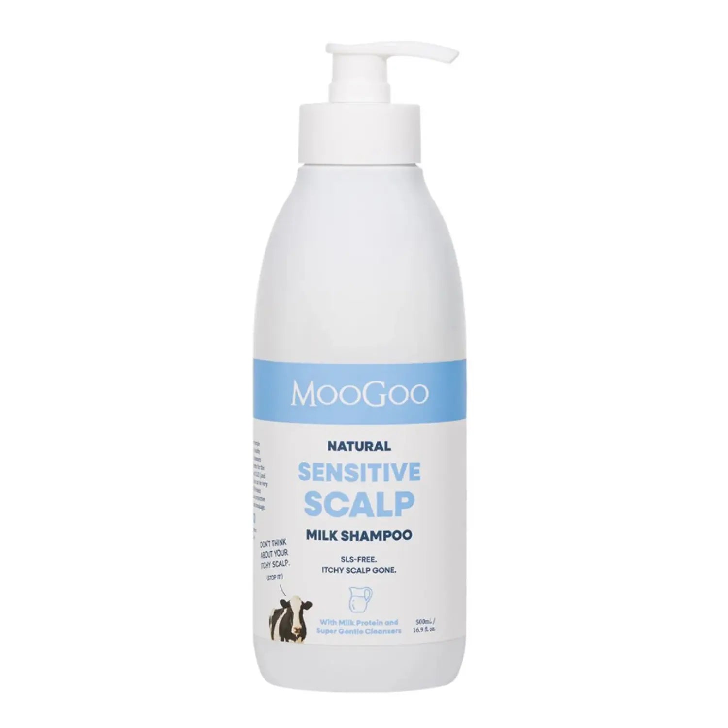 MooGoo Natural Sensitive Scalp Milk Shampoo, 500ml (Exp 09/26) - Pupsik Singapore