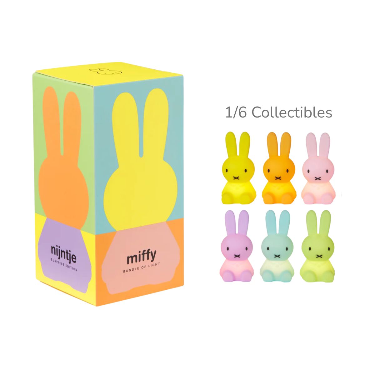 Mr Maria x Miffy Colourful Surprise Bundle of Light Blind Box, 1pk (10cm) - Pupsik Singapore