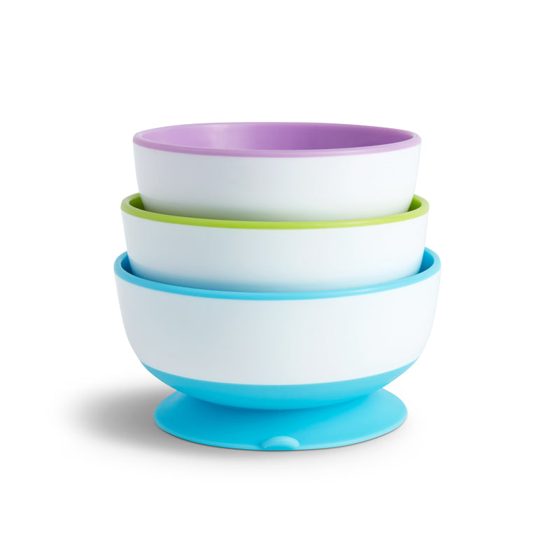 Munchkin Stay Put Suction Bowls, 3pk