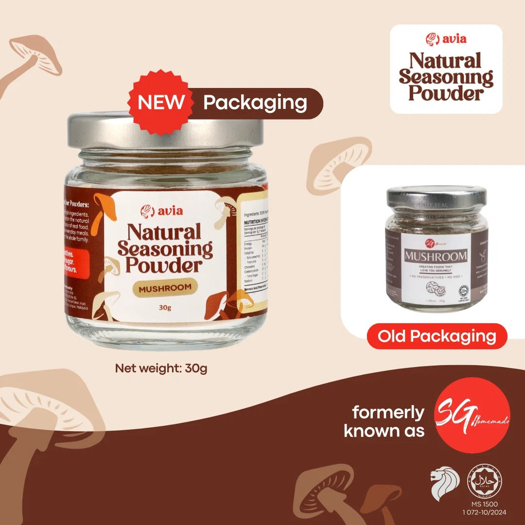 AVIA Mushroom Natural Seasoning Powder, 30g (Exp 01/28) | SG Homemade