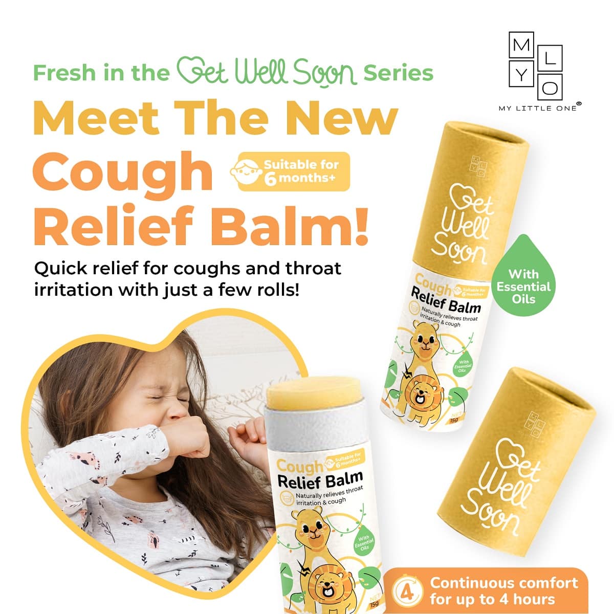 MyLO Get Well Soon Cough Relief Balm, 15g (Exp 06/28)