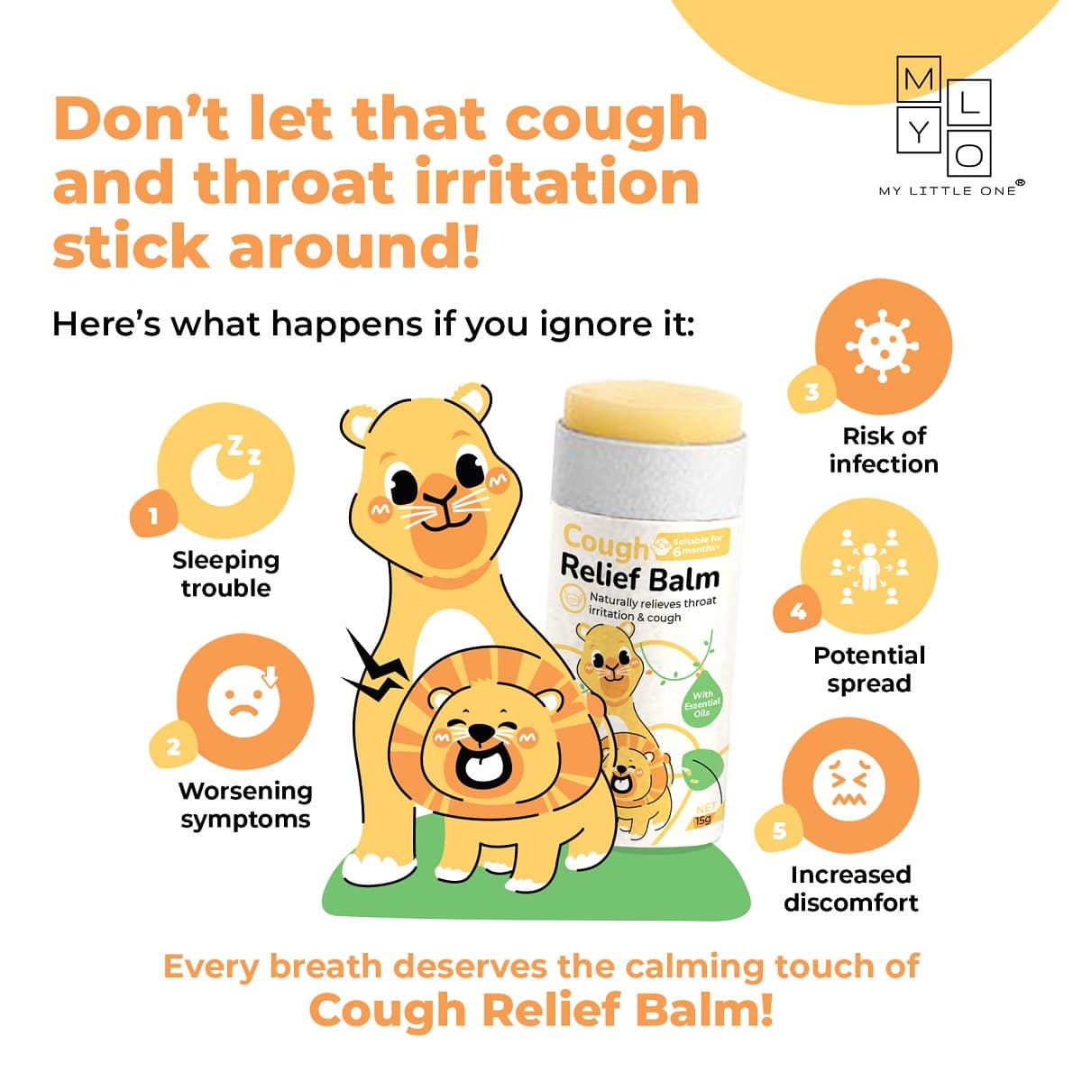 MyLO Get Well Soon Cough Relief Balm, 15g (Exp 06/28)