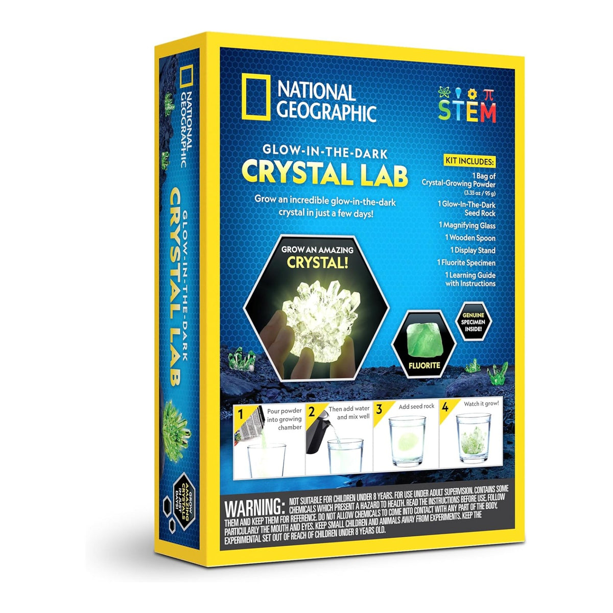 National Geographic Glow-in-the-Dark Crystal Lab Kit - Pupsik Singapore