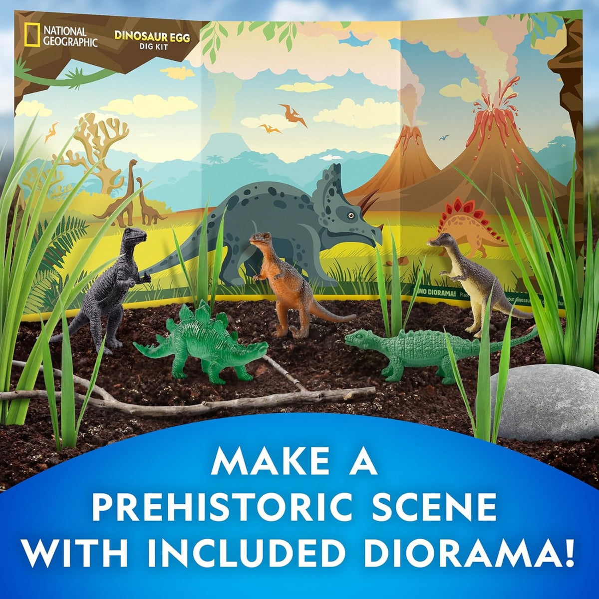 National Geographic 12 Dinosaur Egg Dig Kit - Pupsik Singapore