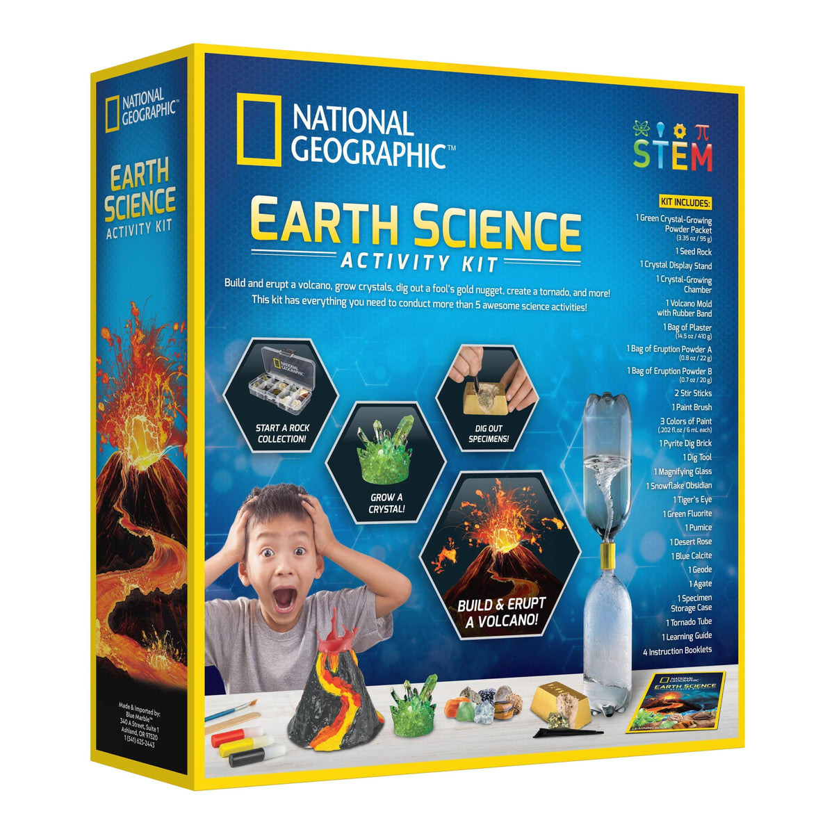 National Geographic Earth Science Activity Kit rear packaging
