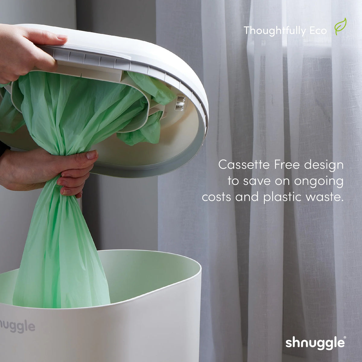 Shnuggle Eco-Touch Nappy Bin (2 Colors) | Diaper Bin
