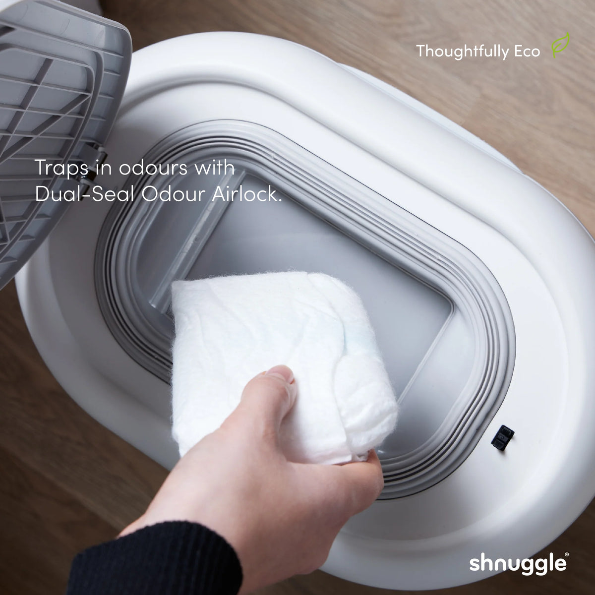 Shnuggle Eco-Touch Nappy Bin (2 Colors) | Diaper Bin