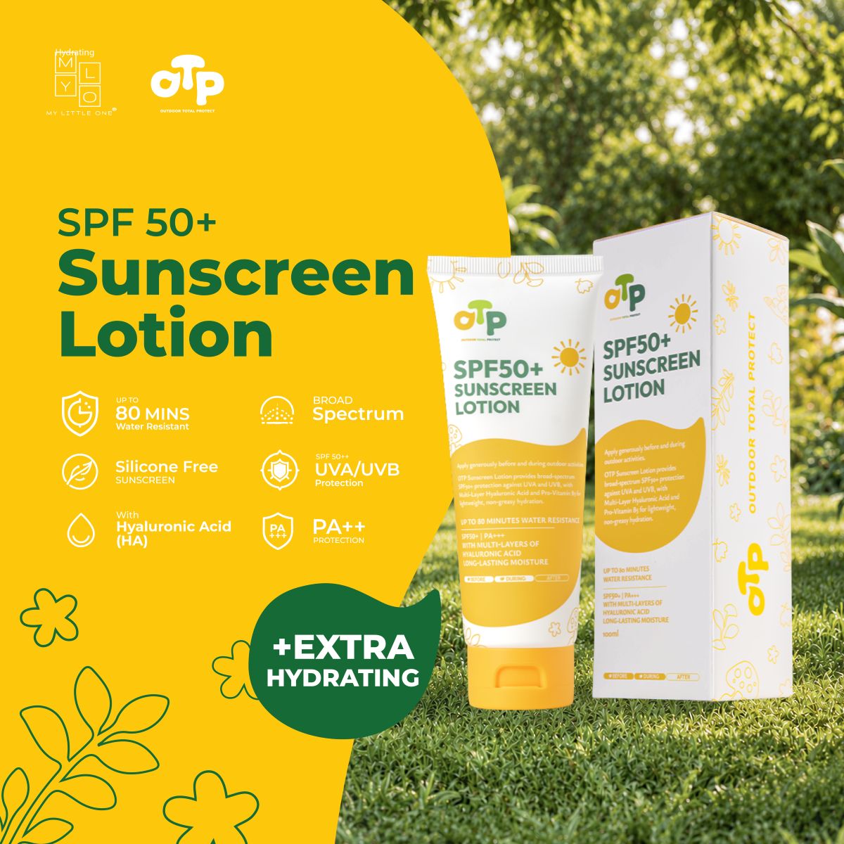 MyLO OTP SPF50+ Sunscreen Lotion, 100ml (Exp 05/29)
