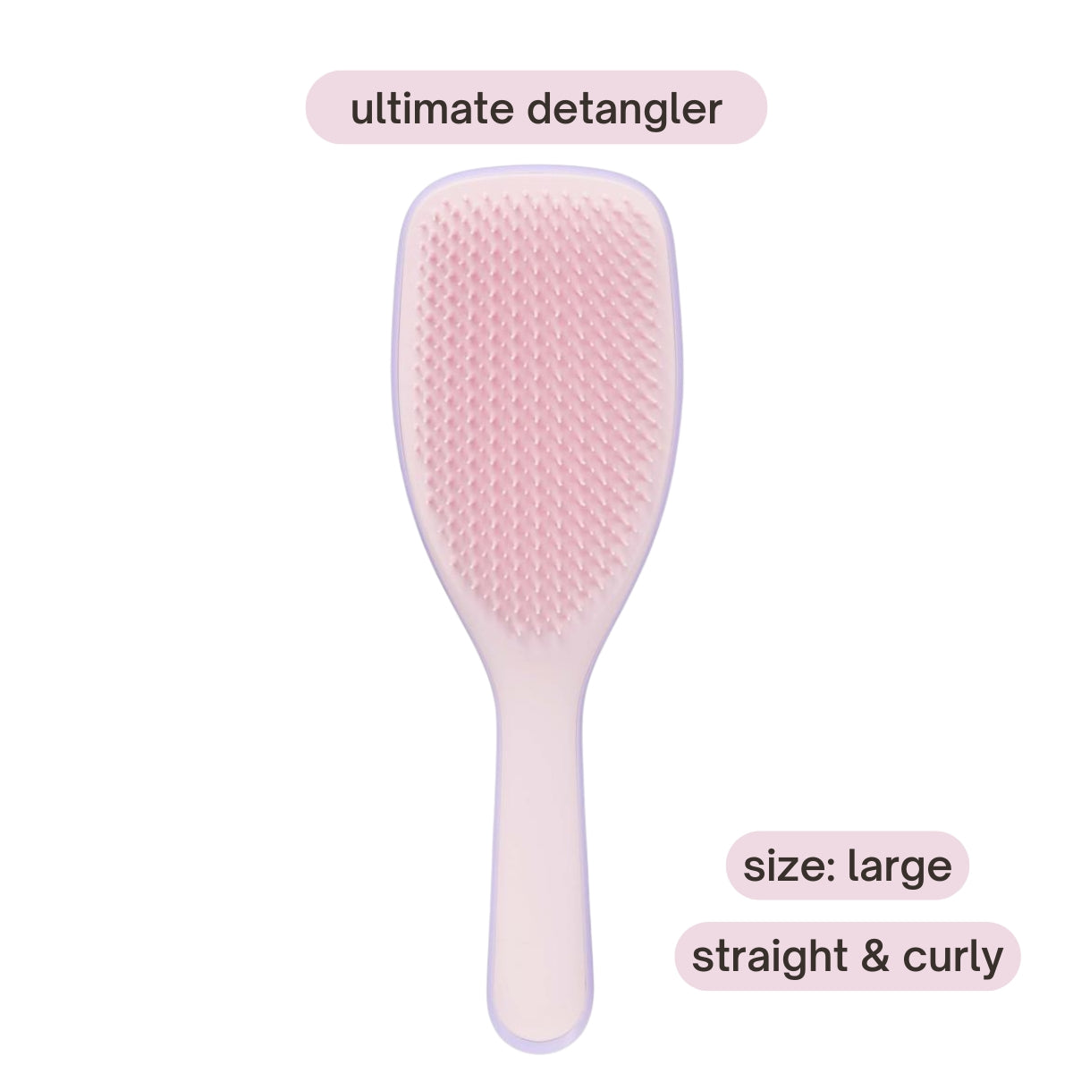 Tangle Teezer The Ultimate Detangler Large Hairbrush, Straight & Curly - Bubblegum