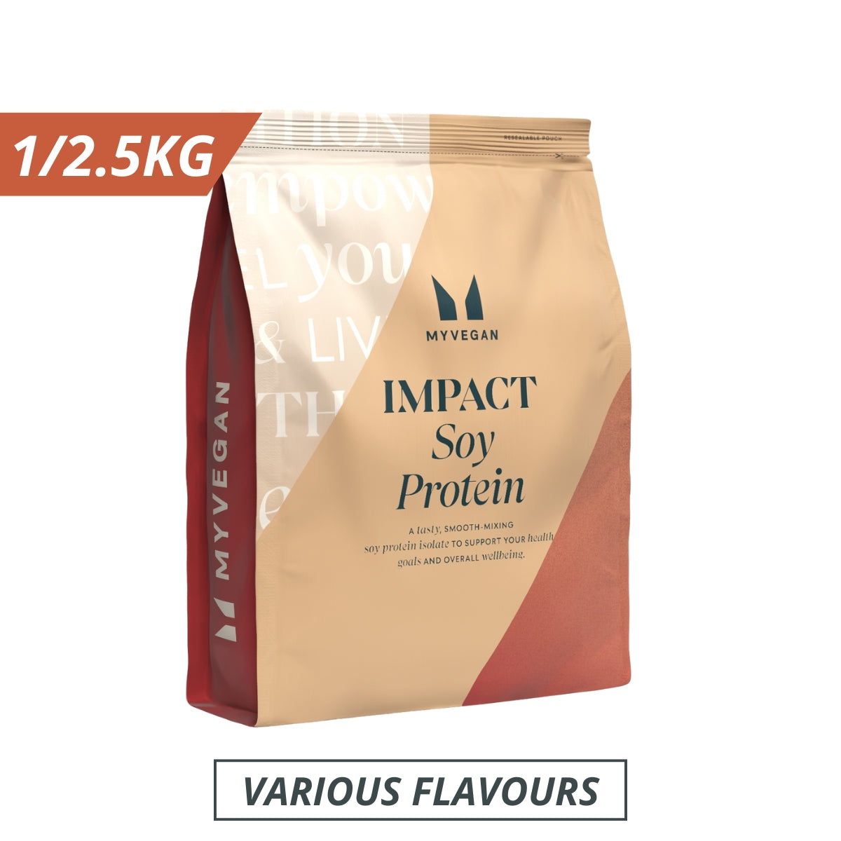 MyProtein Impact Soy Protein, 1/2.5KG (5 Types) | MyVegan Soy Protein Isolate