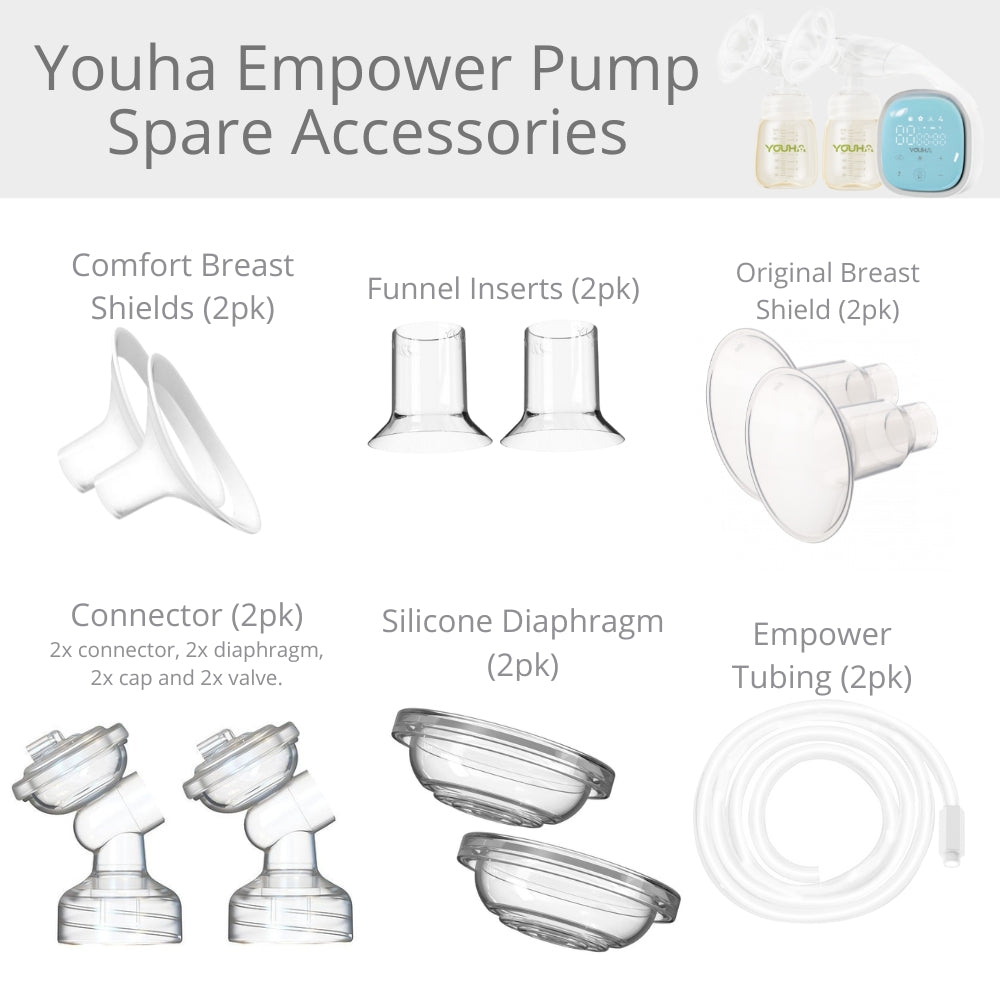 Youha Spare Pump Accessories for Empower Breast Pump (19 Types)