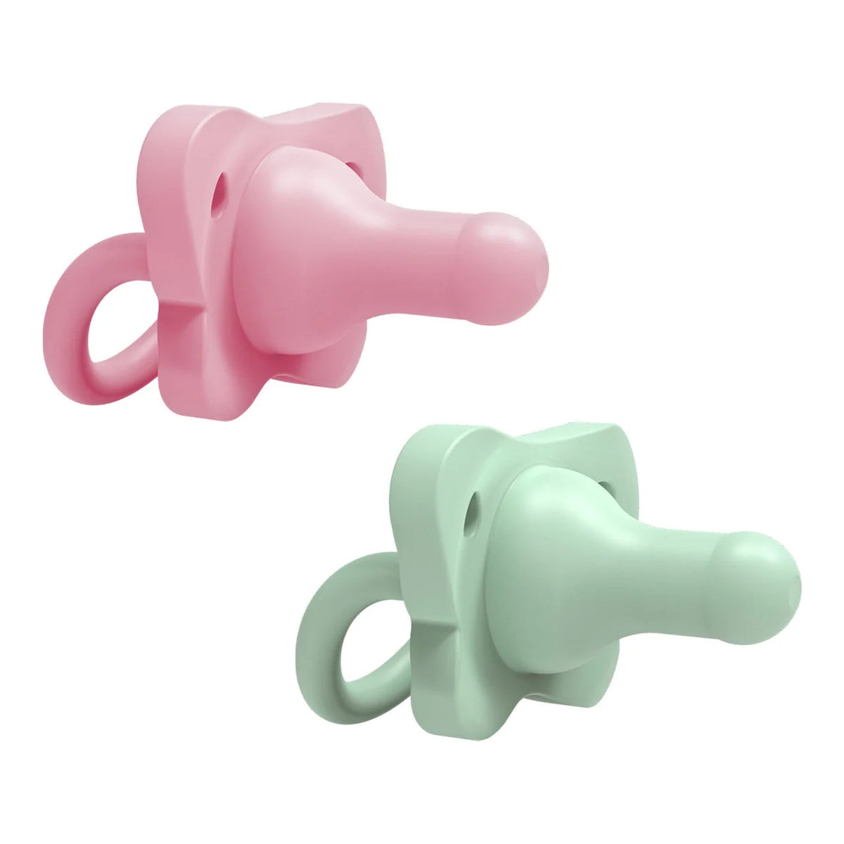 Dr. Brown's HappyPaci Silicone One-Piece Soother, 2pk (0-6m) - 2 Colors