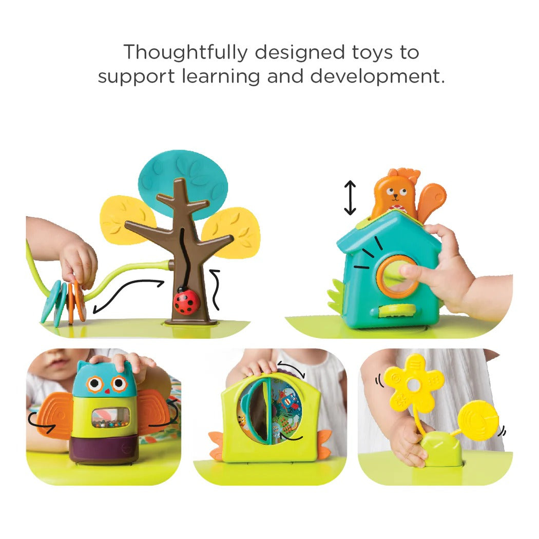 Oribel PortaPlay Activity Center, Forest Friends (2 Types) | Free Gift: Vertiplay Enchanted Garden (Worth $60.90)