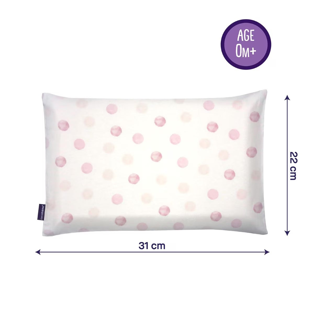 Clevamama Cotton Pillow Case for ClevaFoam Pram Pillow (4 Designs)